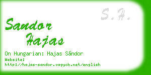 sandor hajas business card